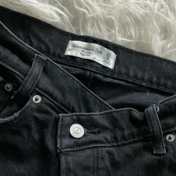 Abercrombie & Fitch Black High Rise Jeans 27 L - Picture 2 of 4